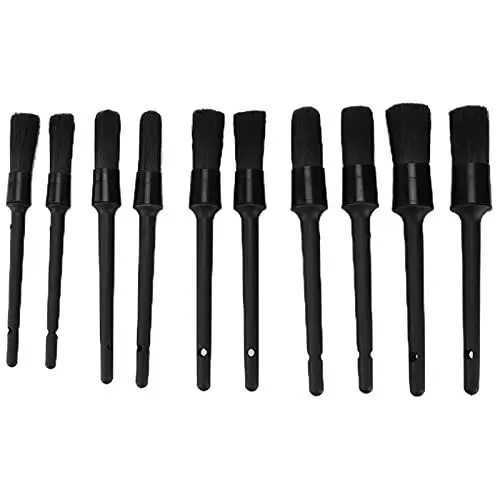 Produktbild: Yctze Autowaschbürste, Autowaschbürste mit Kurzem Griff 10 Stück Detailing Staubbürsten Kit Scheuer-Reinigungswerkzeug für Automotive Interior Exterior Wheels Air Vent