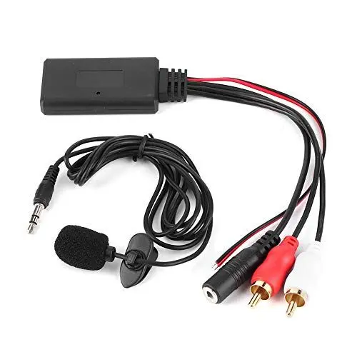 Produktbild: Yctze Bluetooth-AUX-Modul, Kabeladapter 2 Cinch mit Mikrofon für Alpine für PioneerpourBluetooth, Cinch-Aux, Bluetooth-Modul für Auto