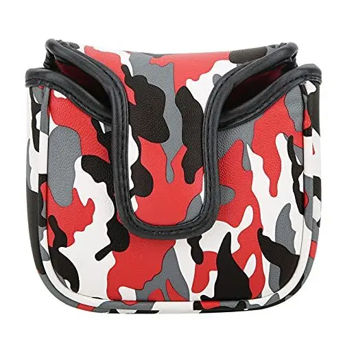 Produktbild: Yctze Camouflage Square Putter Cover, wasserdichte PU Golfschlägerkopfabdeckung mit Magnetverschluss, Ideales Zubehör für Half Mallet Odyssey, Blade Spider