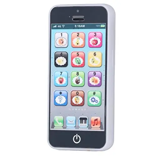 Produktbild: Yctze Gefälschtes Telefon, Spielzeug-Telefon, Musik Abspielen, Kühles Licht, Englisches Handy-Spielzeug, Pädagogisches Handy, Kindertelefon-Spielzeug, Kleinkind-Smartphone,