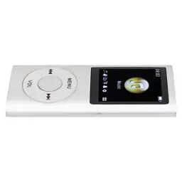 Produktbild: Yctze MP3/MP4-Player, Tragbarer Musikplayer mit Kopfhörer, 1,8-Zoll-HD-Bildschirm, Unterstützt Bis zu 64 GB Speicherkarte, 8 Stunden Spielzeit, Superleichtes Metallgehäuse(Silber)
