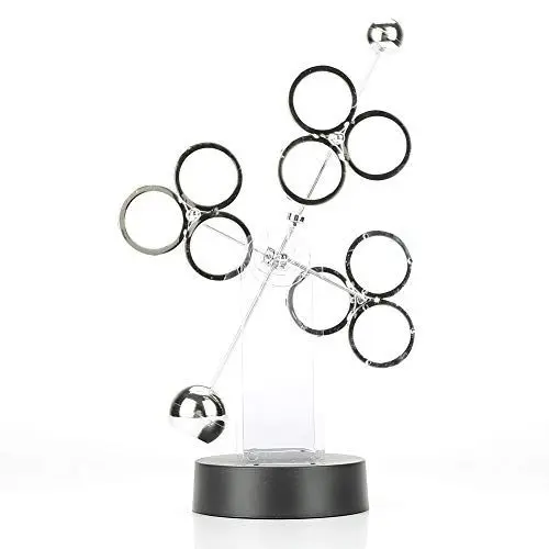 Produktbild: Perpetuum Mobile, Art Physikspielzeug mit Galvanisiertem Silber und Schwarz für die Schreibtischdekoration