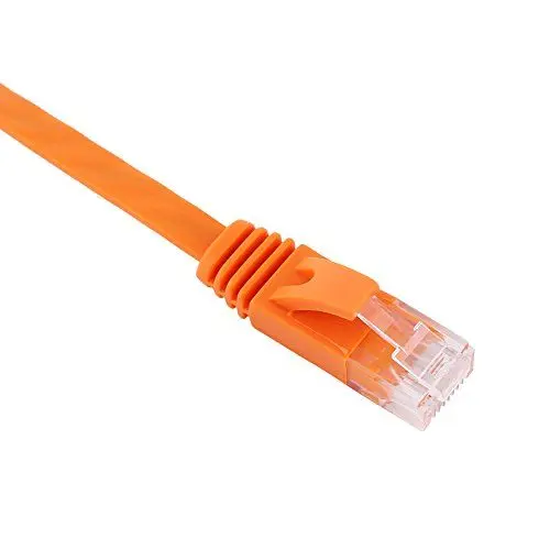 Produktbild: RJ45h Speedigabit Ethernet-Kabel RJ45igabit Ethernet-Kabel CAT6 Ethernetlat LAN-Kabel UTP-Kabel 1000M Orange 0,5m (#1)