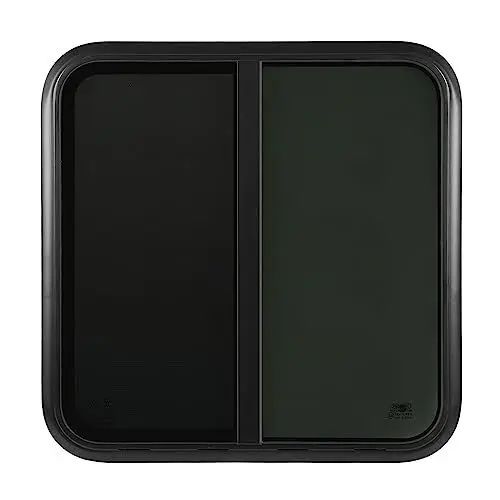 Produktbild: RV-Schiebefenster, Schutz, Insektenschutz, für Wohnmobil-Anhänger, 72 X 72 cm, Rahmen aus Aluminiumlegierung (Für 33–38 mm/1,3–1,5 Zoll Wandstärke)