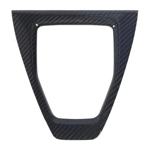 Produktbild: Yctze Schalthebelrahmenabdeckung aus Kohlefaser, Kratzfest, Glänzende Oberfläche, Schaltknauf-Panel-Verkleidung für S650 2024 und Später, Nur Schaltgetriebe