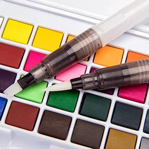 Produktbild: Yctze Tragbares Festes Aquarellfarben-Aquarell-Pigment-Set, Zeichen- und Malzubehör, Viele Farben, eine Schachtel Aquarelle, Fortsetzungszubehör-Set, Einfarbig, 12 Pigmente (18 Farben)