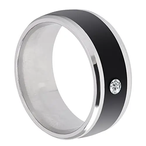 Produktbild: NFC Ring zum bezahlen Herren,NFC Ring,Ring NFC,Smart Ring,NFC-Ring,NFC-Multifunktions-Smart-Ringe,Magisches Tragbares Gerät,Universell Für Mobiltelefone (Größe 9) (Größe13)
