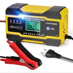 Produktbild: YDBAO Autobatterie Ladegerät 10A 12V 24V Intelligentes Ladegerät Autobatterie Mit LCD Touchscreen Mit Temperaturkompensation Mit Reparaturmodus KFZ Ladegerät für Auto Motorrad Rasenmäher Boot Gelb