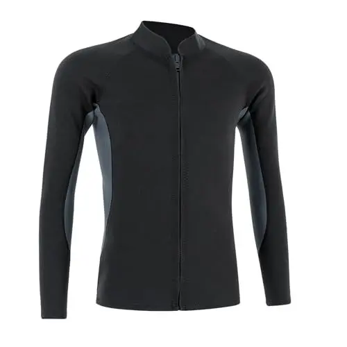 Produktbild: YDQUANI 2mm Neoprenanzug Top Neoprenanzüge Jacke Thermal Langarm Tauchanzug für Männer Frauen Freiwasser Schwimmen Schnorcheln Tauchen Surfen