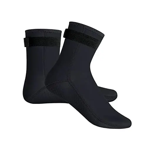 Produktbild: YDQUANI 5 mm Neoprenanzug-Socken, Neopren-Thermo-Tauchsocken, rutschfeste Badesocken, Strandstiefel für Damen und Herren, Schwimmen im offenen Wasser, Schnorcheln, Surfen
