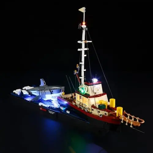 Produktbild: YEABRICKS LED Licht für 21350 Ideas Der weiße Hai Bausteine Modell (Bausteine Set Nicht enthalten)
