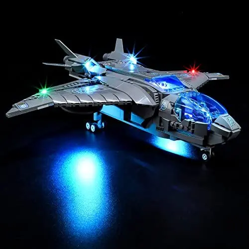 Produktbild: YEABRICKS LED Licht für 76248 Marvel Der Quinjet der Avengers Bausteine Modell (Bausteine Set Nicht enthalten)