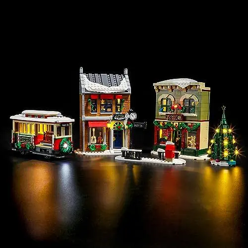 Produktbild: YEABRICKS LED Licht für Lego-10308 Icons Weihnachtlich geschmückte Hauptstraße Bausteine Modell (Lego Set Nicht enthalten)