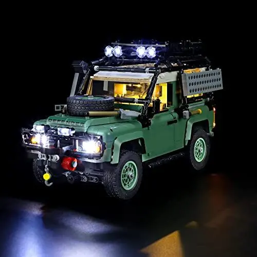 Produktbild: YEABRICKS LED Licht für Lego-10317 Icons Klassischer Land Rover Defender 90 Bausteine Modell (Lego Set Nicht enthalten)