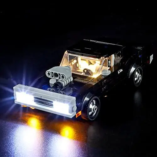 Produktbild: YEABRICKS LED Licht für Lego-76912 Speed Champions Fast & Furious 1970 Dodge Charger R/T Bausteine Modell (Lego Set Nicht enthalten)