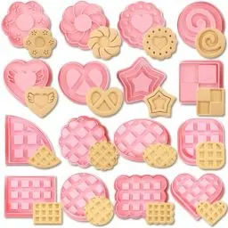 Produktbild: YeahBoom 16 Stück Keksausstecher,Cookie Cutter kinder,Ausstechformen Kinder,Plätzchen Ausstecher,Kekse Formen Ausstecher für Kinder DIY Cookie Fondant Schokoladen Plätzchen Brot