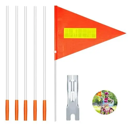 Produktbild: YeahBoom Fahrrad Wimpel,180cm Sicherheitswimpel,Fahrradfahne,Fahrradwimpel Verstellbare,Kinderfahrrad Wimpel,Kinderfahrrad Sicherheitswimpel,Kinderfahrradfahne,Warnschild