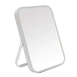 Produktbild: YEAKE Tisch-/Schreibtisch-Make-up-Spiegel, 20,3 cm, tragbarer Klappspiegel mit Metallständer, um 90 ° verstellbar, Tavel-Make-up-Spiegel, hängend, Badezimmer für Dusche, Rasur (grau)