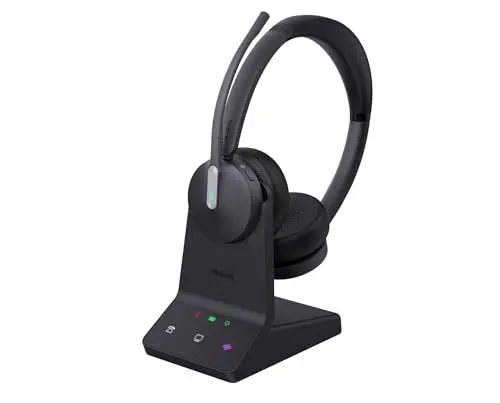 Produktbild: Yealink WH64 Dual UC Headset inkl. Basisstation - Universelle Kompatibilität, Zwei-Ohr-Design, Geräuschunterdrückung, USB-Anschluss