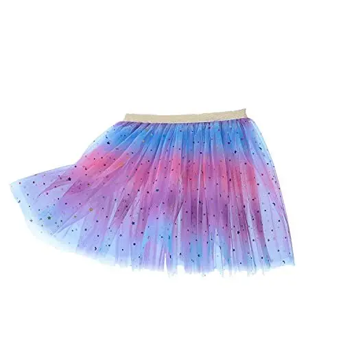 Produktbild: Yealoo Tutu Röcke Mädchen Bunten Glitzermuster Tüllrock Ballett Röcke Tutu Ballettrock Prinzessin Minirock Glitzernd