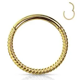 Produktbild: YEBOCIYO Nasen Piercing Gold Daith Tragus Helix Piericng Septum Piericng Ring Knorpel Ohrring 316L Chirurgenstahl Lip Eyeborw Piercing Nippelpiercing 6mm