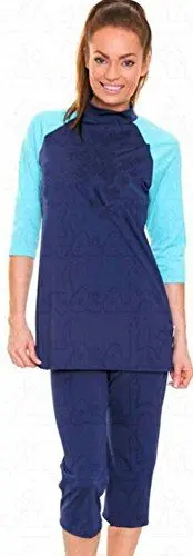 Produktbild: YEESAM Bescheiden Bademode Frauen Surfing Suit Muslim Hindu Jüdisch Shorts Badeanzug Sonnenschutzmittel (Asien L ~~ EU-Größe 38-40)
