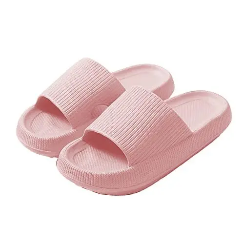 Produktbild: Yeeteepot Herren Damen Badeschlappen Cozislides Dusch Badeschuhe Bequeme Home Slippers Wolke Hausschuhe Badelatschen Sommer rutschfeste Pantoffeln, Rosa 38/39 EU