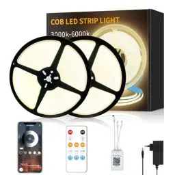 Produktbild: Yeewhale cob Led strip 30m,mit Fernbedienung, APP Steuerung,DC24V 3000k Warmweiß LED band,flexible Dimmbar COB LED Streifen, anwendbar auf Schlafzimmer, Raum,Schrank,DIY Dekoration