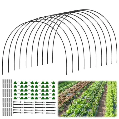 Produktbild: YEJAHY Pflanztunnel Bögen, Gewächshausreifen Folientunnel, Tunnelbogen für Hochbeet, Gartentunnel Reifen, Gartenreifen Hochbeet, Gewächshaus Hoops, Gewächshaus Tunnel (30PCS)