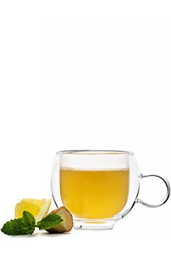 Produktbild: YEM 6 x 250ml doppelwandige Thermo-Gläser mit Henkel, für Kaffee, Latte Macchiato, Tee-Glas Set, Doppelwandgläser, Lana