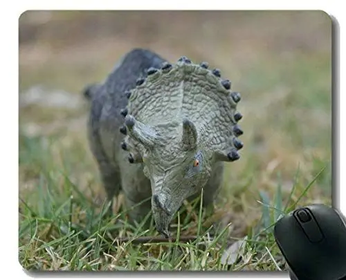 Produktbild: Einzigartige Mausunterlage Mousepad, Dinosaurier-versteinerte Dinosaurier-Mausunterlage mit genähtem Rand