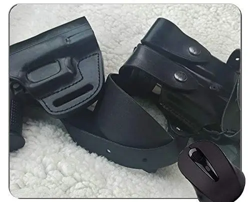 Produktbild: Einzigartige Mausunterlage Mousepad, Gewehr-Waffen-Pistolenhalfter-Gummimausunterlage