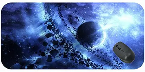 Produktbild: YENDOSTEEN Erweiterte Gaming-Mauspad Große Größe, Weltraumplanet Asteroiden Komfortable Mauspat für Spiele und Büro