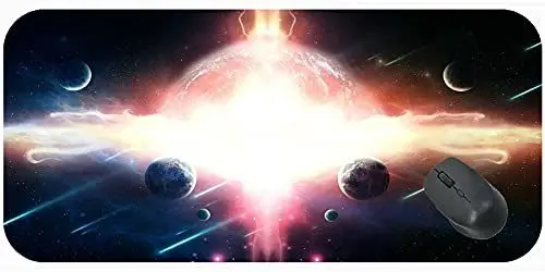 Produktbild: YENDOSTEEN Gaming Mauspad Customized Extended, Planet Space Wave Stars Asteroiden Mauspadmatte