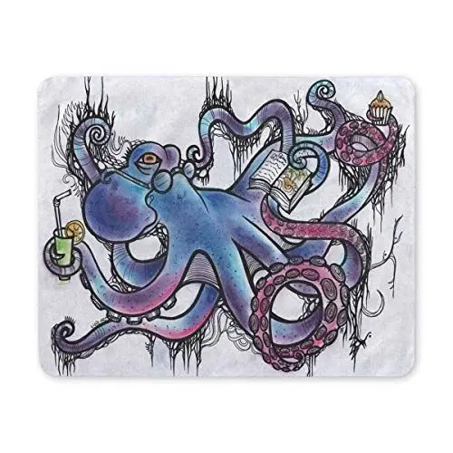 Produktbild: Gaming Mouse pad, Maus - Pads tintenfisch EIN Buch LESEN - Mousepad Gaming Mouse pad Familie/Büro/Spiel