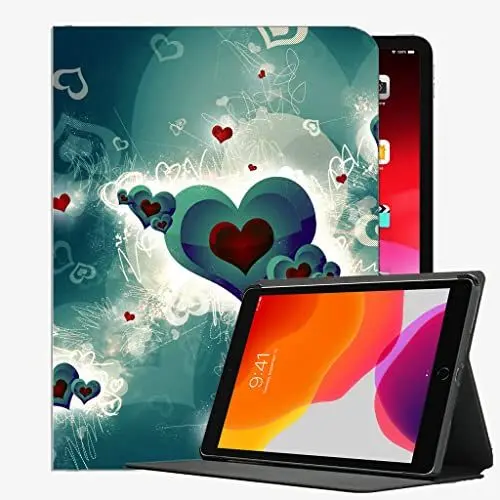 Produktbild: YENDOSTEEN Hülle für iPad Mini 5 2019 7.9 Zoll/iPad Mini 4 mit Apple Pencil Halter Auto Schlaf/Wach,Herz Romantik hell Klappständer Schutzhülle mit Automatischem Schlaf/Aufwach