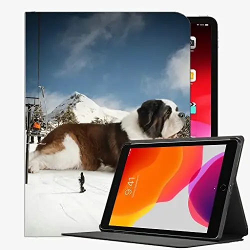 Produktbild: YENDOSTEEN Hülle für iPad Mini 5 2019 7.9 Zoll/iPad Mini 4 mit Apple Pencil Halter Auto Schlaf/Wach,St. Bernard riesig Automatischem Schlaf/Aufwach