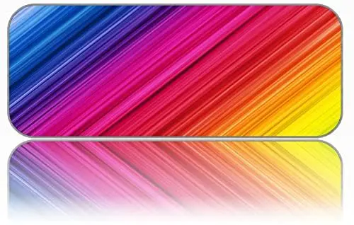 Produktbild: YENDOSTEEN XXL Mauspad Gaming Mousepad groß mit Motiv - Tischunterlage Large Size,Streifen bunter Regenbogen Schreibtischunterlage mit Rutschfester Unterseite und genähtem Rand