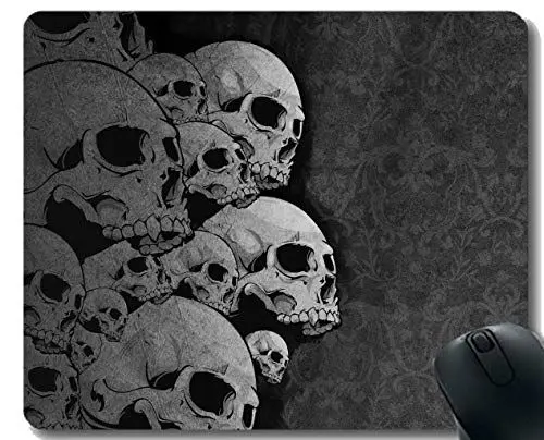 Produktbild: Yanteng fertigte das rechteckige rutschfeste Gummi-Mousepad, dunkle Schädelgruppe an Gaming Mouse Pad