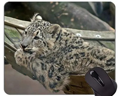 Produktbild: rutschfeste Gummi-Gaming-Mausunterlage, Snow Leopard Wild Leopard rutschfeste Gummi-Mausunterlage