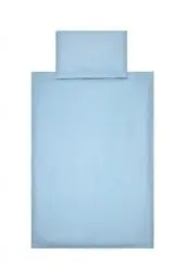 Produktbild: YENGAS Kinder-Bettwäsche-Set mit Reißverschluss 100x135 cm, einfarbig, 100% Baumwolle Renforcé (Oeko-TEX), 2 Teilig, kuschelig weicher Baby Bettbezug und Kissenbezug 40x60cm, Kind/Baby (Blau)