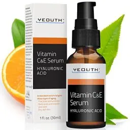 Produktbild: YEOUTH Vitamin C Serum Gesicht mit Hyaluronsaure, Serum Vitamin C Gesichtspflege, Feuchtigkeitsspendend Vitamin C Gesichtsserum, Anti Aging serum, Vitamin C Gesicht Hautpflege 30ml