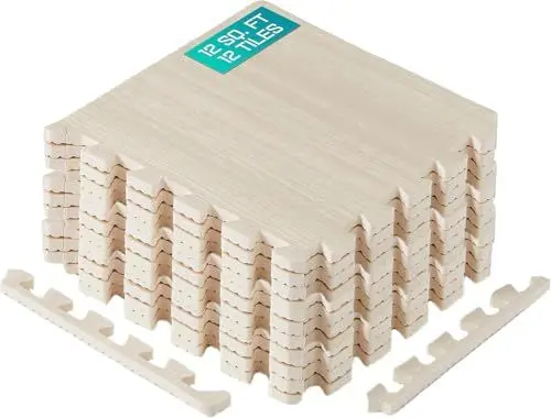 Produktbild: Yes4All Interlocking Bodenschutzmatte Fitness, 12/16/36 Stück (30x30cm), Puzzlematte Bodenmatte für Fitnessgerät, Bodenschutzmatte Fitnessgerät, Fitness Matten Bodenmatte für Home Gym, Garage