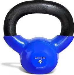 Produktbild: Yes4All K2LK 2-22kg Kettlebell/Kugelhantel aus Gusseisen mit Vinylbeschichtung 2.2kg