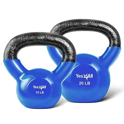 Produktbild: Yes4All Kugelhanteln KVWI Kugelhantel-Gewichtsset, A. Dunkelblau, 35.0 Pounds