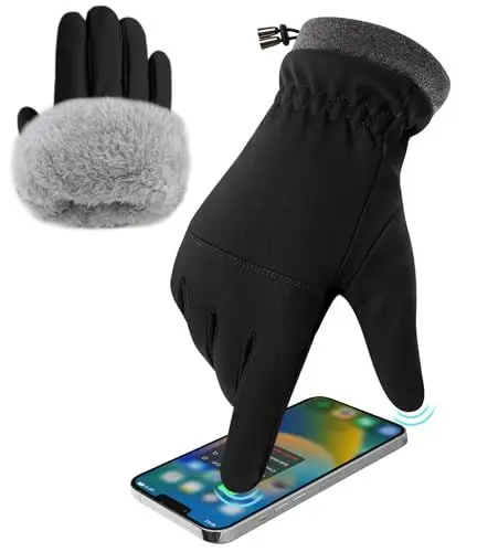 Produktbild: YESWEL ThermoHandschuhe für Herren Damen, Winterhandschuhe Touchscreen Handschuhe, Warme Skihandschuhe für Radfahren, Reiten, Laufen und andere Outdoor-Sportarten（Schwarz XL）