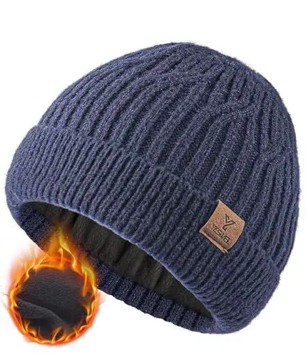 Produktbild: YESWEL Wintermütze Herren Thermo Klassische Strickmütze Warme Beanie Mütze Wollmütze für Männer Frauen(Navy)