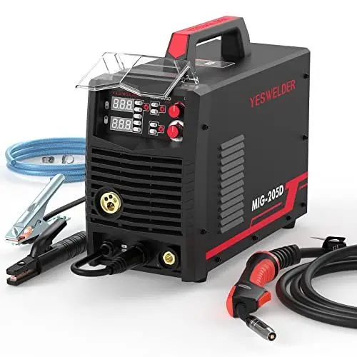 Produktbild: YESWELDER 205A MIG MAG Schweißgerät 230V MIG/Lift TIG/MMA 3 in 1 Schweißmaschine Gas/Gaslos MAG Schweißen IGBT Inverter Stick Arc Mehrzweckschweißgerät