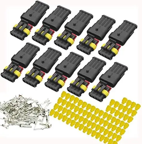 Produktbild: YETOR steckverbinder 4 polig,10 Sets Elektrische Wire Steckverbinder Kit,polig Autoelektrischer verbinder für Auto,LKW,Boots und andere Kabelverbindungen.(10 kits)