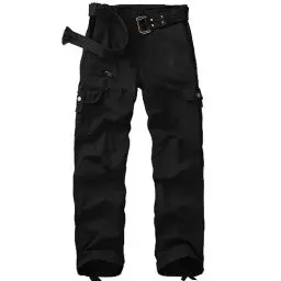 Produktbild: yeyity Cargohose Damen Hosen Multi Taschen Wanderhose Outdoorhose Baumwolle Arbeitshose Jogginghose Relaxed-Fit Trekkinghose Militär Hose Streetwear(Black,2087,38)